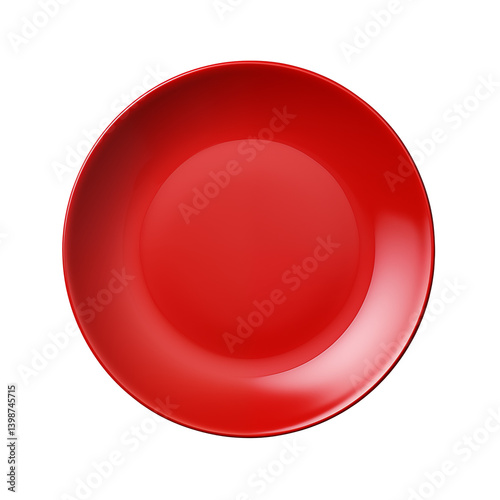red plate isolated on white