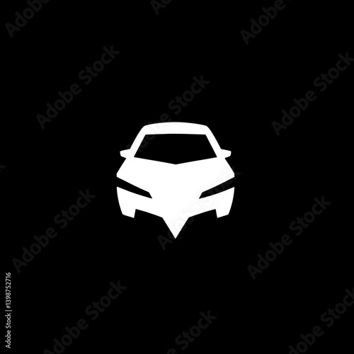 Minimalistic car logo design showcasing simplicity and modern aesthetics for innovative branding in the automotive industry