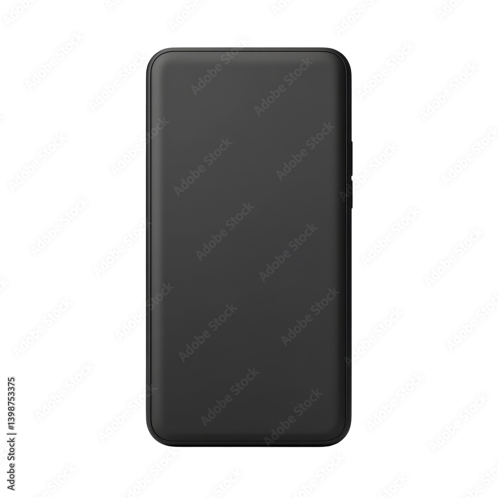 Sleek black smartphone with modern design featuring minimalist style and smooth edges Sleek black smartphone with modern design featuring minimalist style and smooth edges