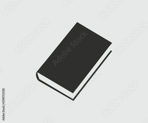 Black book cover Isolated on gray background