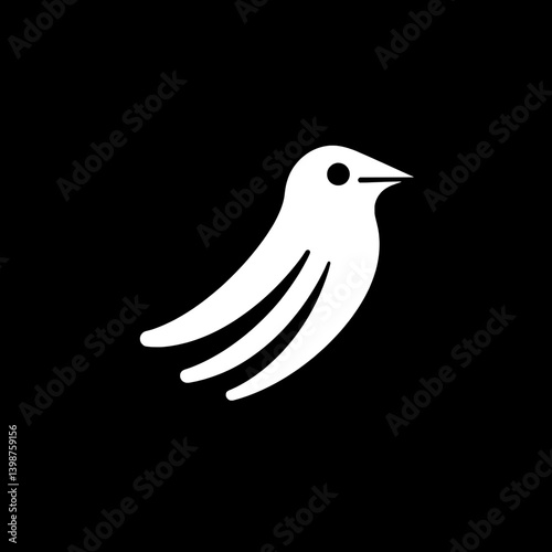 Minimalistic bird logo design reflecting elegance and simplicity in modern branding