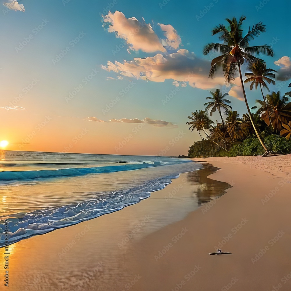Fototapeta premium sunset on the beach