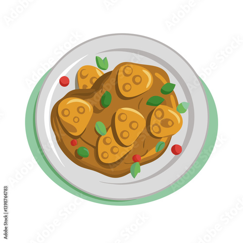  Digital Art of Bhutanese Pork Curry