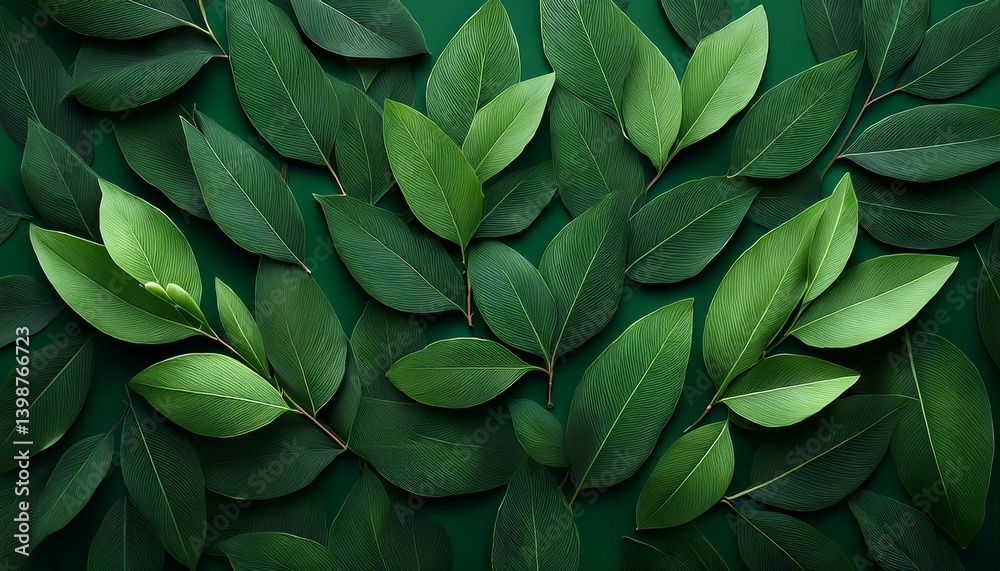custom made wallpaper toronto digitaldark green laurel leaves on a deep green background for natural design themes