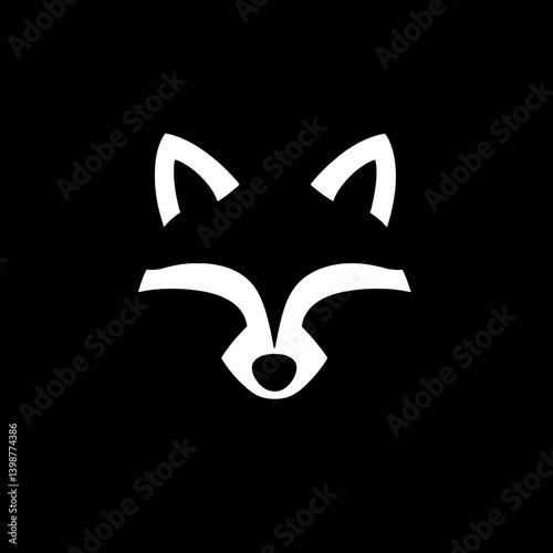 Minimalistic black and white fox logo designed as a vector icon representing elegance and modernity