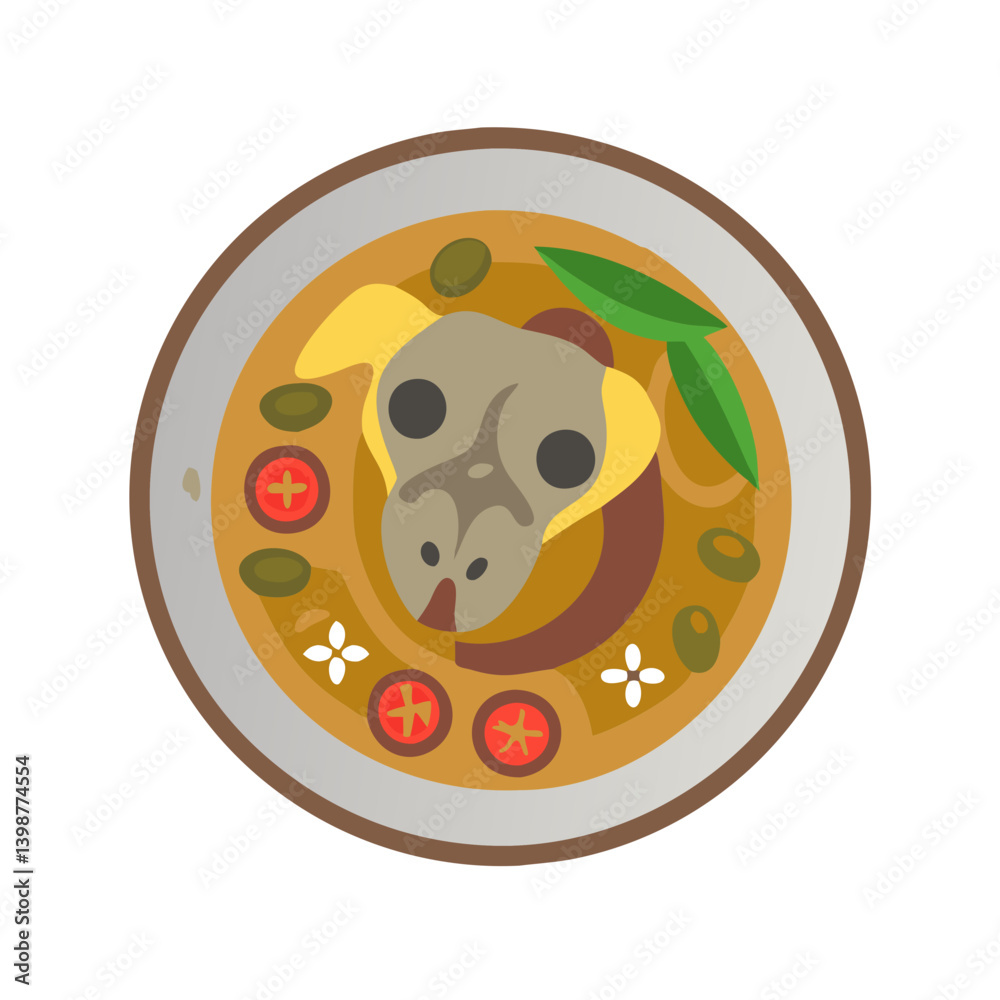 Fototapeta premium Delicious Nigerian Goat Pepper Soup for Family Meals