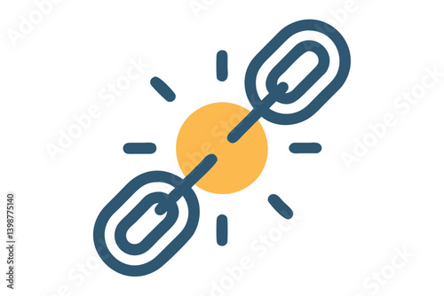 Link Building icon vector design template