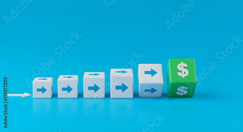 Business growth profit investment finance success chart arrow increase money wealth market strategy