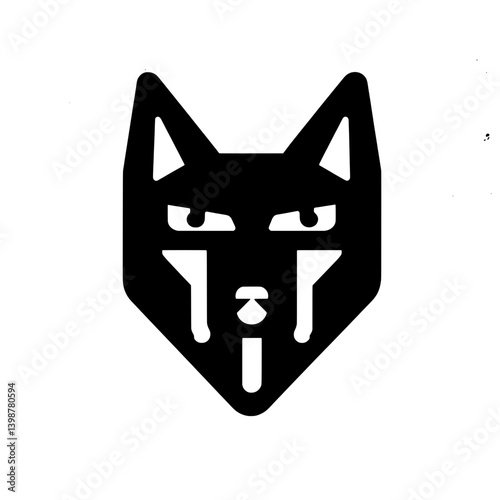 Modern minimalist wolf logo design featuring bold black and white vector elements for brand identity and visual appeal