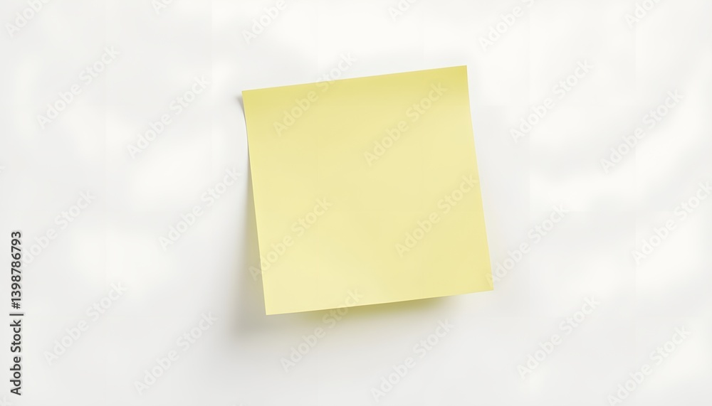 Yellow Sticky Note on White Background for Notes and Reminders Yellow Sticky Note on White Background for Notes and Reminders