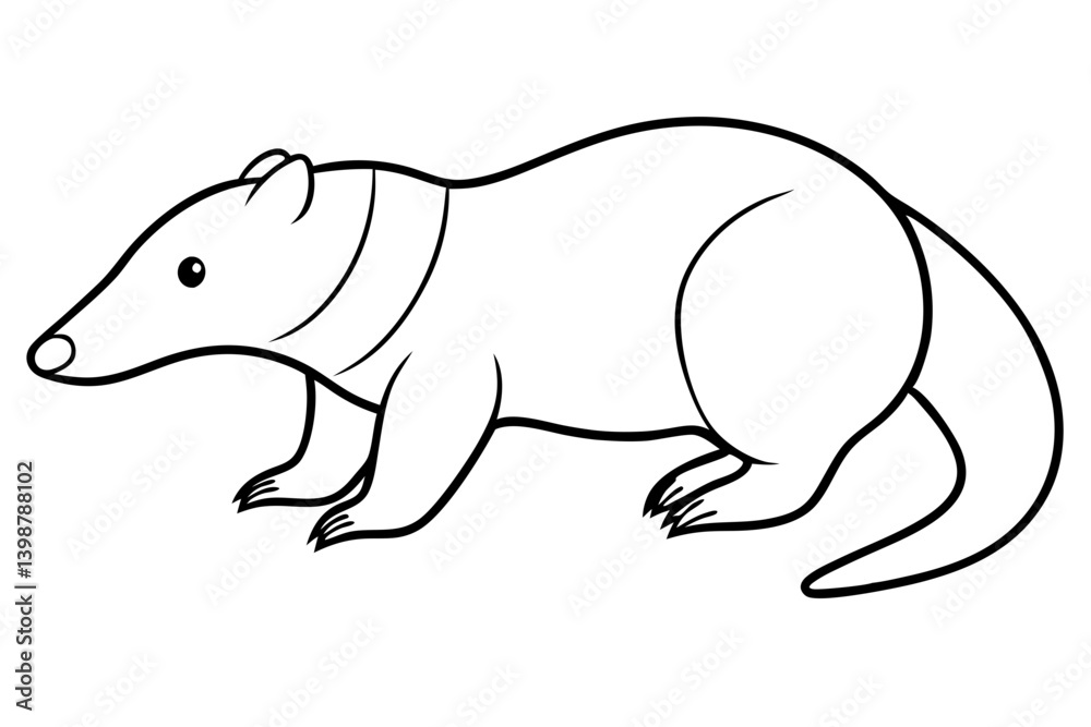 Obraz premium mole silhouette line art vector illustration with a white background