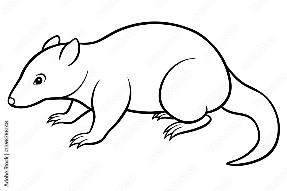 mole silhouette line art vector illustration with a white background mole silhouette line art vector illustration with a white background