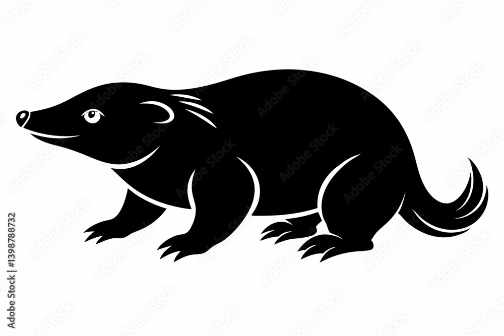 mole silhouette line art vector illustration with a white background mole silhouette line art vector illustration with a white background