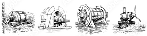 Innovative designs of underwater turbines for renewable energy capture and sustainable power generation