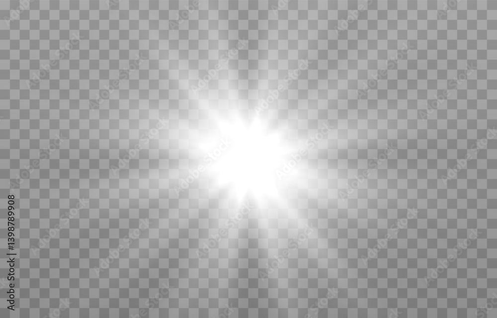 Vector light on isolated transparent background. Sun, rays of light png. Magic glow, golden light png. Vector light on isolated transparent background. Sun, rays of light png. Magic glow, golden light png.