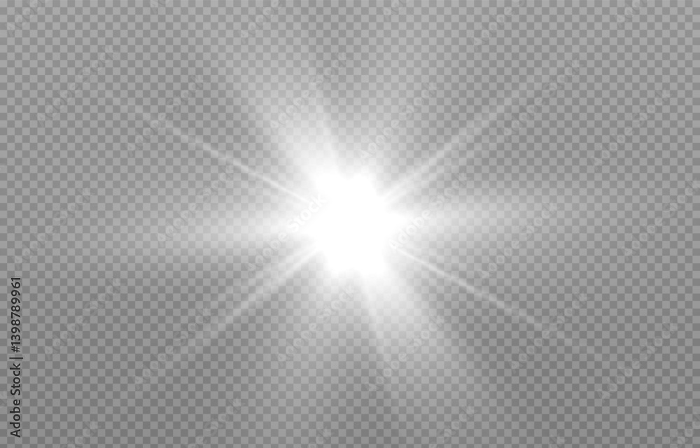 Vector light on isolated transparent background. Sun, rays of light png. Magic glow, golden light png. Vector light on isolated transparent background. Sun, rays of light png. Magic glow, golden light png.