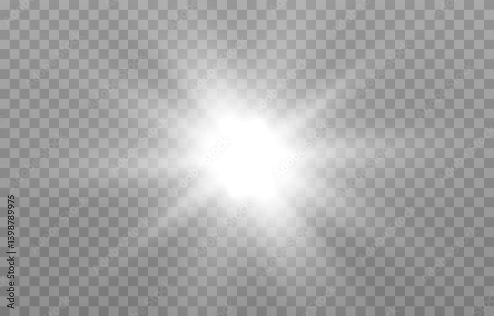 Vector light on isolated transparent background. Sun, rays of light png. Magic glow, golden light png. Vector light on isolated transparent background. Sun, rays of light png. Magic glow, golden light png.
