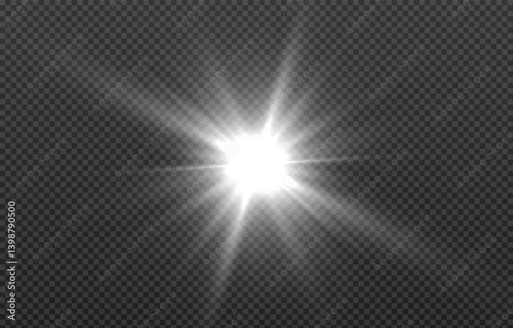 Vector light on isolated transparent background. Sun, rays of light png. Magic glow, golden light png. Vector light on isolated transparent background. Sun, rays of light png. Magic glow, golden light png.
