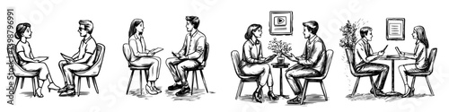 Group discussion showcasing dynamic interactions in a professional setting during collaborative meetings for idea exchange