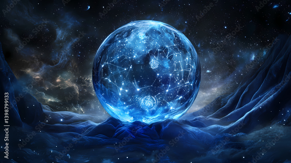 Obraz premium celestial crystal ball