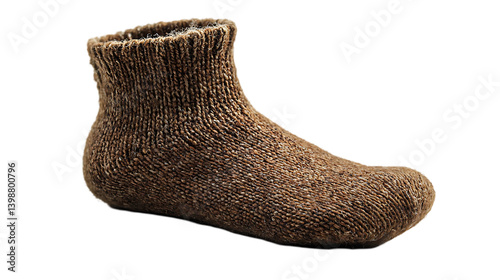Used sock isolated over white background