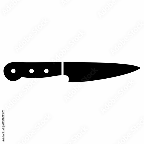 Silhouette Style Knife Icon Symbol Sign Logo Shape Illustration 