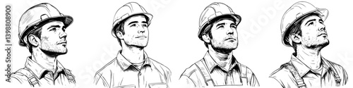 Construction worker in safety gear displaying focus and determination at a job site during daylight hours