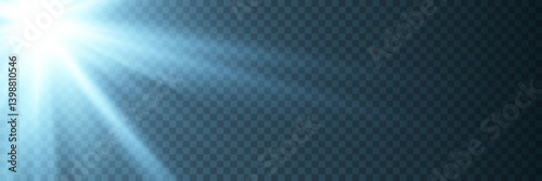 Sunlight with special glare effect on transparent background.EPS 10.