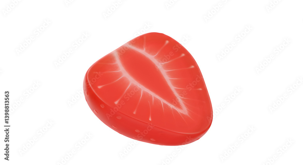 A close up shot of a halved strawberry revealing its juicy interior against a black background plain view A close up shot of a halved strawberry revealing its juicy interior against a black background plain view