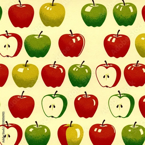 seamless pattern with apples