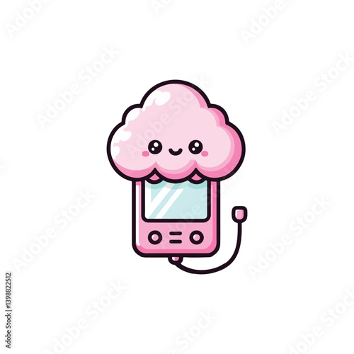 candy  mobile phone vector,kawaii cake phone