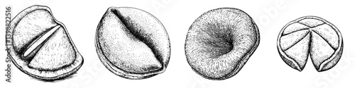 Various shapes of baked pastries presented on a clean surface with intricate details captured clearly