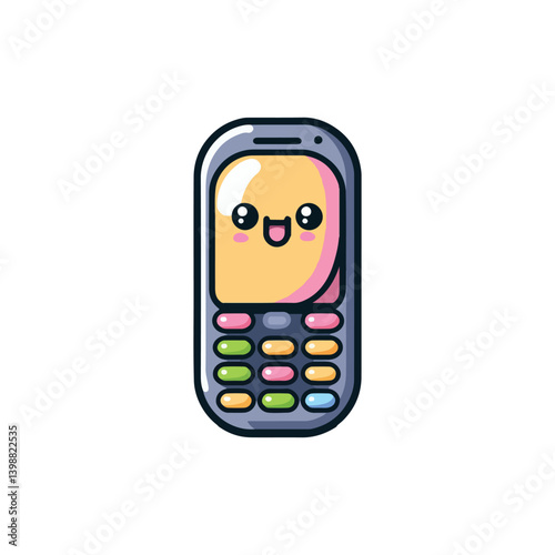 candy  mobile phone vector,kawaii cake phone