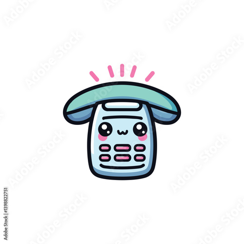 kawaii tele Phone vector, Phone
