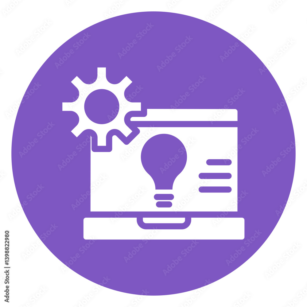 Bold Glyph Marketing Solution Circular Icon Bold Glyph Marketing Solution Circular Icon