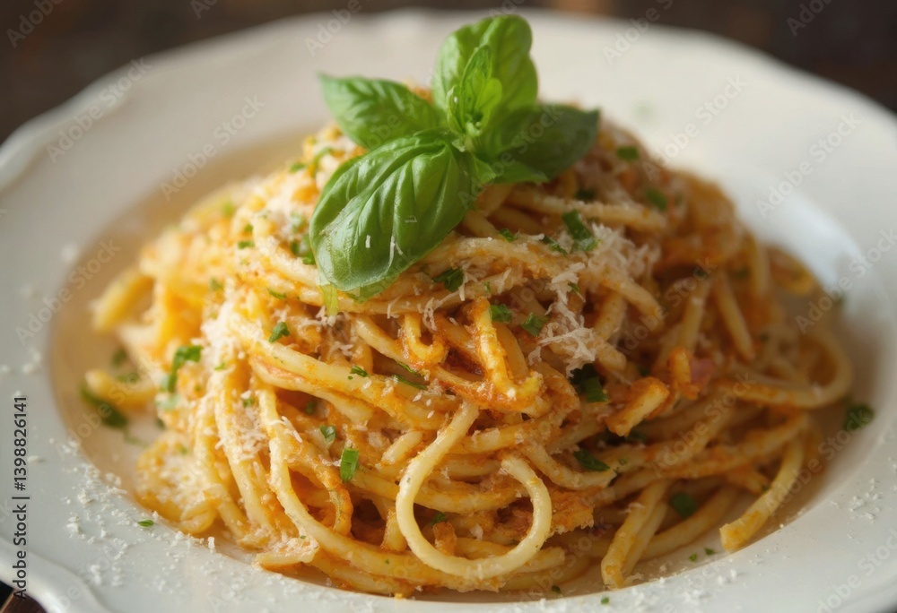Spaghetti Pasta With Tomato Sauce And Sprinkled Cheese Spaghetti Pasta With Tomato Sauce And Sprinkled Cheese