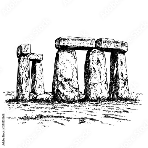 Stonehenge stands as a remarkable ancient monument surrounded by grass and open sky, inviting exploration and curiosity