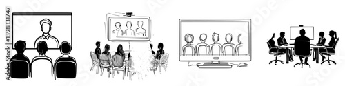 Virtual meetings are transforming communication in modern workplaces with diverse participants in various settings