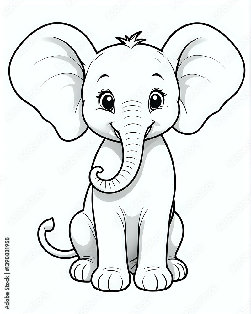 Fototapeta premium Cute Jungle Animals for Coloring