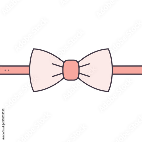 Bow tie illustration in soft colors representing elegance  