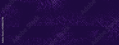 Blue Matrix Background with Falling Binary Numbers – 0s and 1s Digital Stream Vector for Technology, Hacking, and Cyber Themes, Perfect for Abstract Binary Code Background Designs
