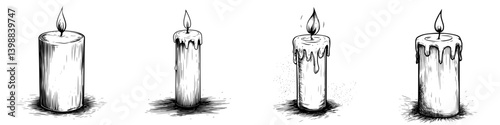 Mood is created with candlelight during a cozy evening at home enjoying a quiet moment of relaxation and contemplation