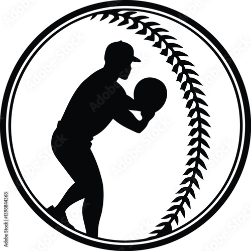 Baseball silhouette vector designs 3