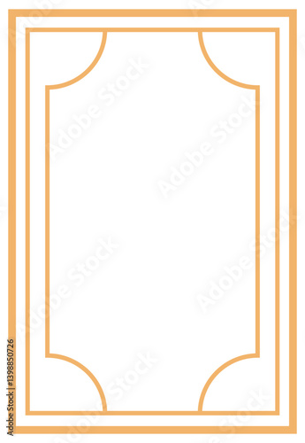 Vector line frame illustration in art deco retro style