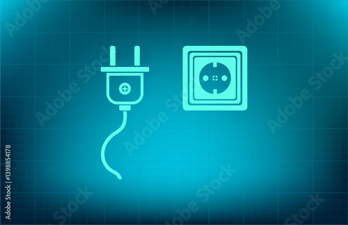 Vector icon on blue background with gradient