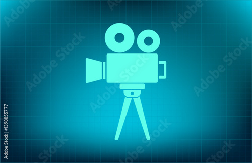 Vector icon on blue background with gradient