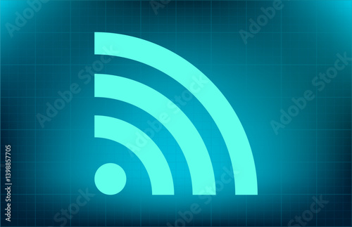 Vector icon on blue background with gradient