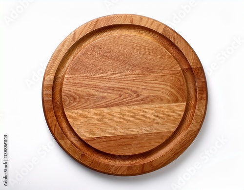 round wooden gaz finishing board isolated on white background