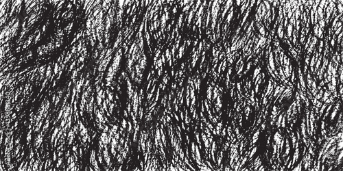 Grunge pencil doodle pattern background in black and white.