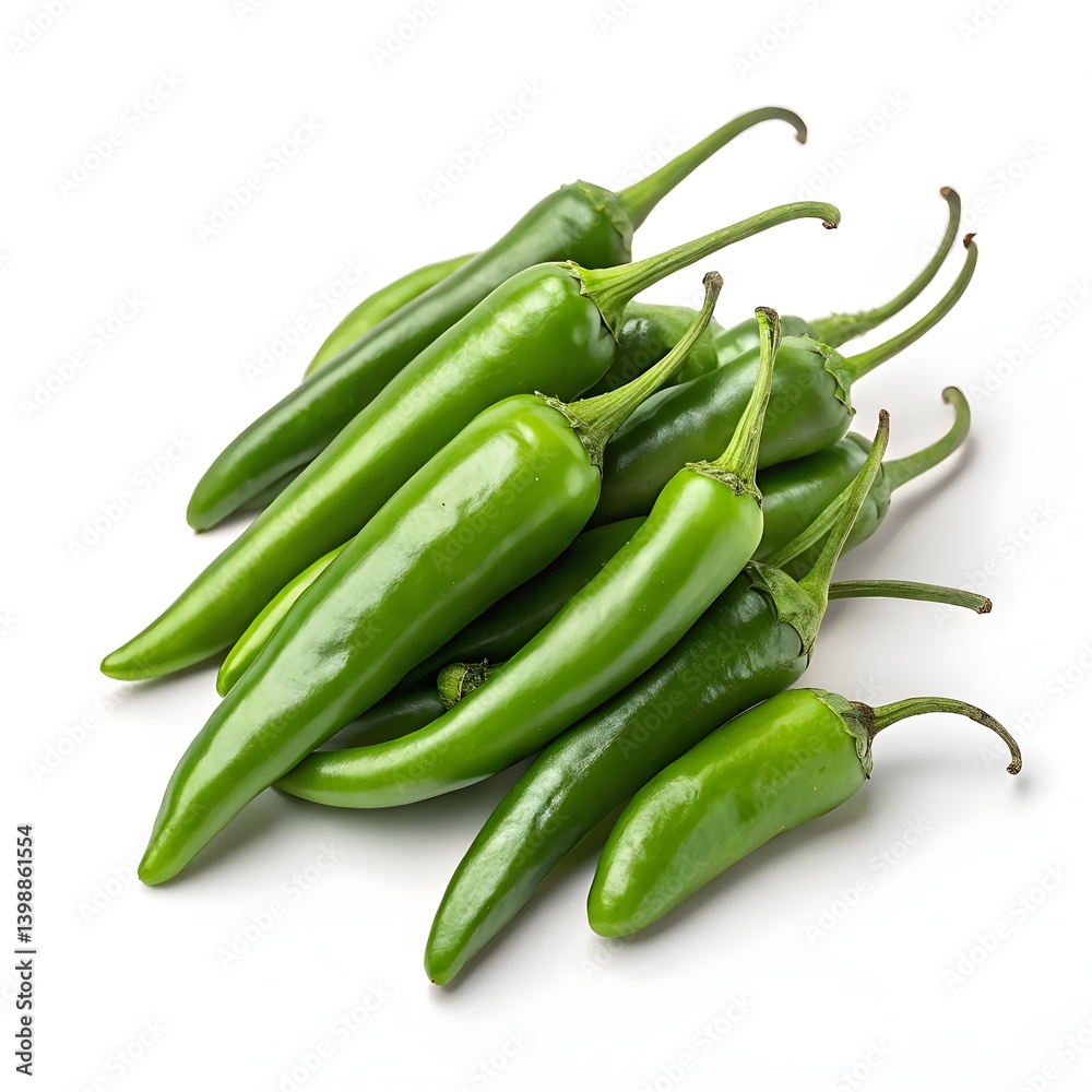 Vibrant Green Chili Peppers A Fresh and Spicy Harvest Vibrant Green Chili Peppers A Fresh and Spicy Harvest
